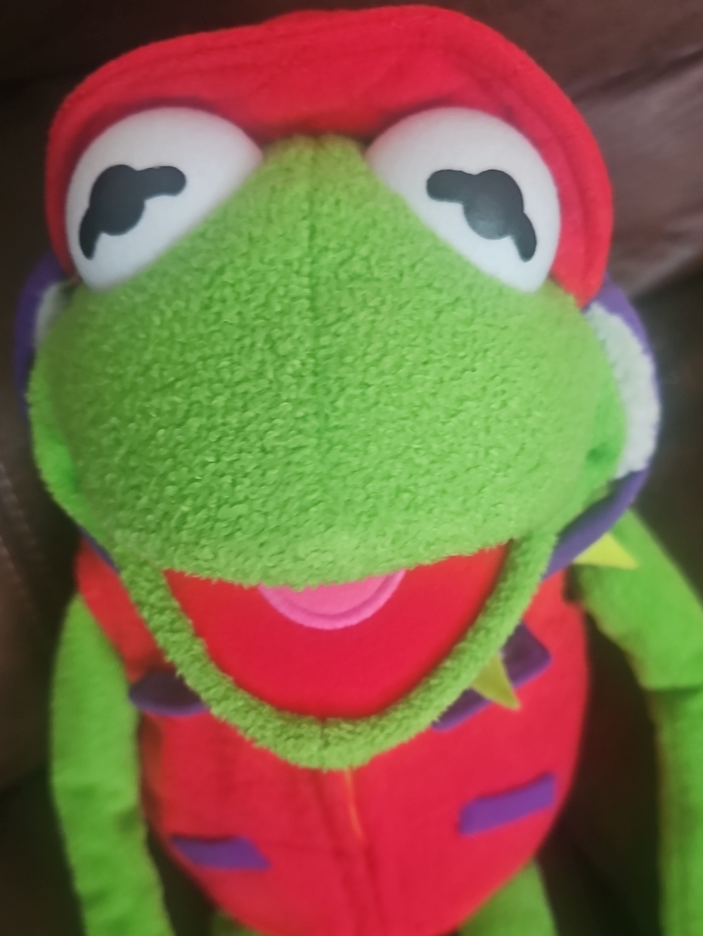 Kermit the Frog Plush Macys Exclusive 2002 Jim Henson Muppets Red Vest & Hat